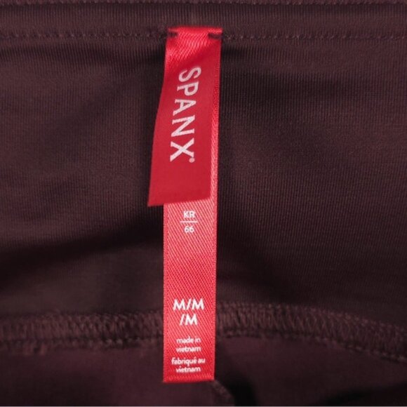 NWT SPANX Women’s Faux Patent Leather Liquid Gloss LEGGINGS 20301R Ruby MEDIUM - Picture 7 of 16
